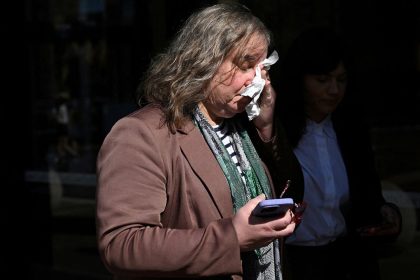 Roxanne Tickle pictured leaving the Federal Court of Australia in Sydney.