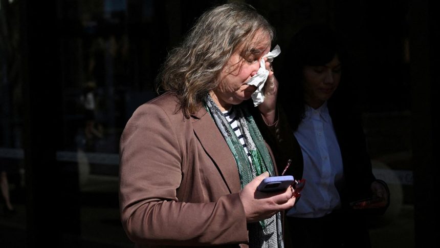 Roxanne Tickle pictured leaving the Federal Court of Australia in Sydney.