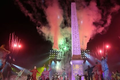 Paris 2024 Paralympics - Opening Ceremony - Paris, France - August 28, 2024 Fireworks explode during the opening ceremony Thibault Camus/Pool via REUTERS