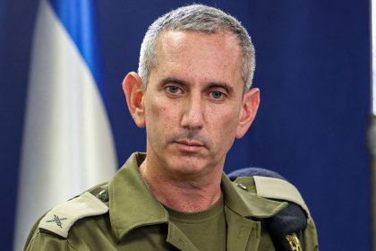 IDF spokesperson Daniel Hagari speaks to the press in Tel Aviv on October 18.