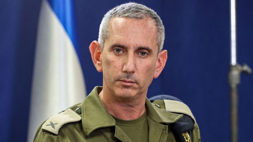 IDF spokesperson Daniel Hagari speaks to the press in Tel Aviv on October 18.