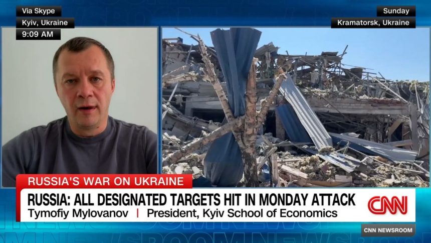 CNN's Rosemary Church speaks to Tymofiy Mylovanov, president of the Ukraine School of Economics, about Russia's missile strikes on energy infrastructure across Ukraine. 