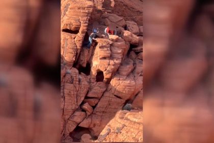 Two visitors at Lake Mead National Recreation Area were captured on video destroying ancient rock formations and park rangers are seeking the public’s help in identifying the suspects. CNN affiliate KVVU has more.