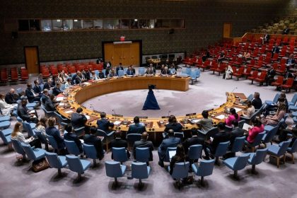 A Security Council meeting at United Nations headquarters in New York on Wednesday, Aug. 28, 2024.