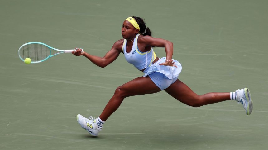 Coco Gauff cruised into the second round of the US Open.