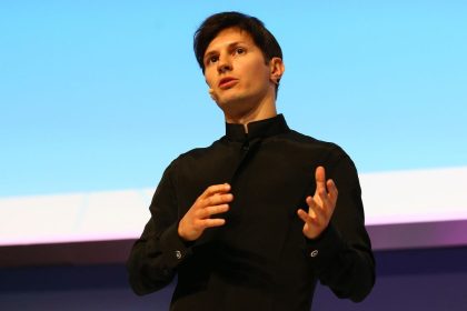 Telegram founder and CEO Pavel Durov delivers his keynote conference during day two of the Mobile World Congress at the Fira Gran Via complex in Barcelona, Spain on February 23, 2016. The annual Mobile World Congress hosts some of the world's largest communication companies, the show runs from the 22 to 25 February.