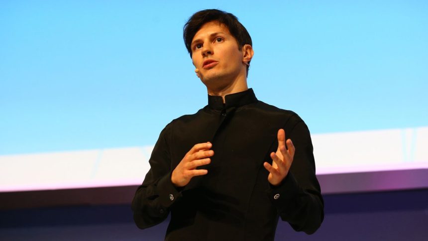 Telegram founder and CEO Pavel Durov delivers his keynote conference during day two of the Mobile World Congress at the Fira Gran Via complex in Barcelona, Spain on February 23, 2016. The annual Mobile World Congress hosts some of the world's largest communication companies, the show runs from the 22 to 25 February.