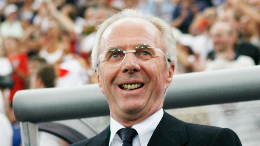 Manager of England Sven Goran Eriksson applauds prior to the FIFA World Cup Germany 2006 Quarter-final match between England and Portugal played at the Stadium Gelsenkirchen on July 1, 2006 in Gelsenkirchen, Germany.