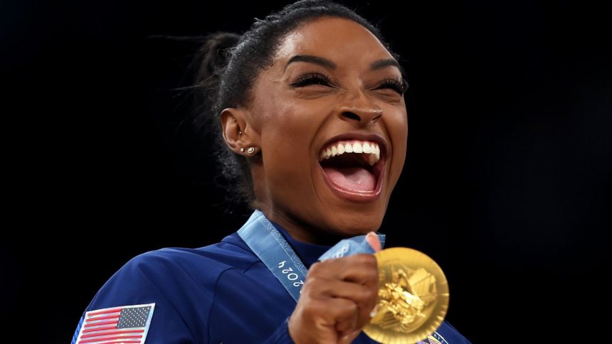 Biles is leading “a celebration tour” around the US.