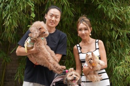 Hansen, left, and his wife Momo live with their six dogs in Beijing and no children.