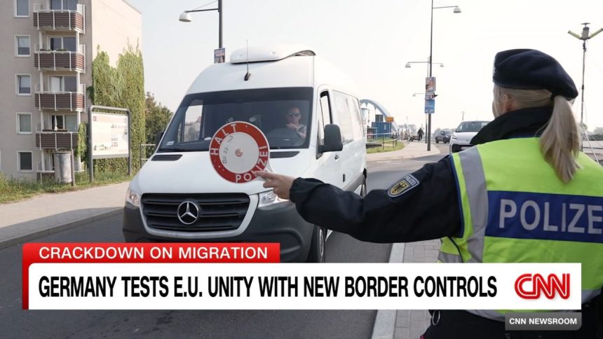 Germany has begun new controls at all of its land borders as part of a crackdown on migration, placing restrictions on a wide area of free movement known as the Schengen Area and stirring anger among its European neighbors. CNN's Frederik Pleitgen reports.