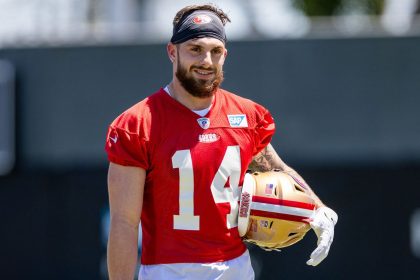 San Francisco 49ers wide receiver Ricky Pearsall during the rookie minicamp.