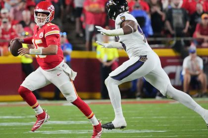 Patrick Mahomes (left) put in an assured performance against the Baltimore Ravens in the opening game of the 2024 NFL season.