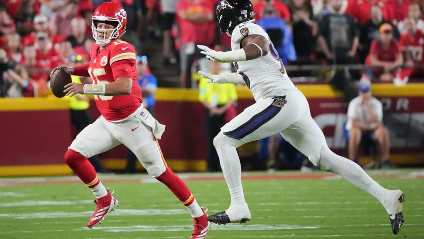 Patrick Mahomes (left) put in an assured performance against the Baltimore Ravens in the opening game of the 2024 NFL season.