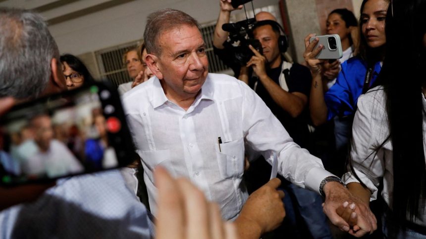 Venezuelan opposition presidential candidate Edmundo Gonzalez, on the day he cast his vote in the country's presidential election, in Caracas, Venezuela, on July 28, 2024.