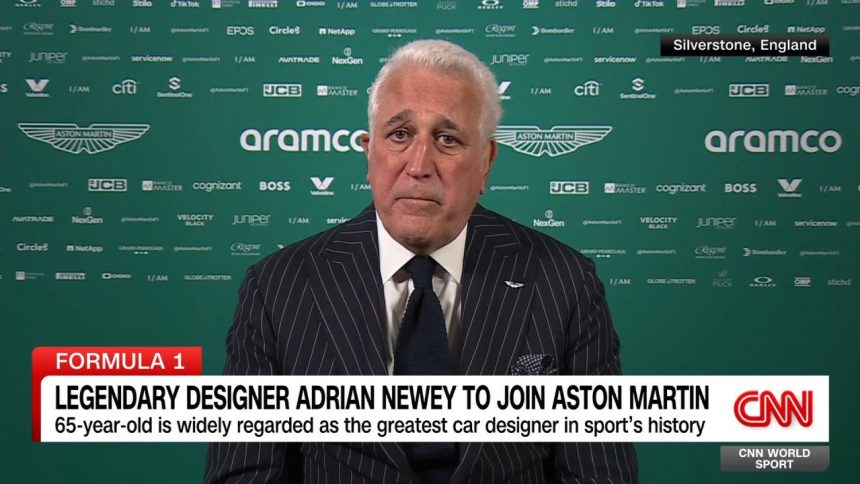 Legendary designer Adrian Newey is widely regarded as the greatest car designer in F1 history. Aston Martin owner and chairperson Lawrence Stroll joins CNN World Sport's Amanda Davies to discuss Newey's new role as the team's Managing Technical Partner.