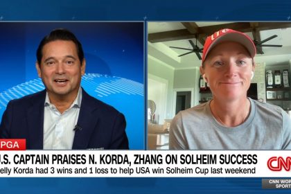 For the first time in seven years, Team USA, led by super-stars like Nelly Korda and Rose Zang, secured victory over Team Europe at the Solheim Cup. World Sport's Patrick Snell spoke with Team USA captain Stacy Lewis, who spoke about how great both of those players are. 