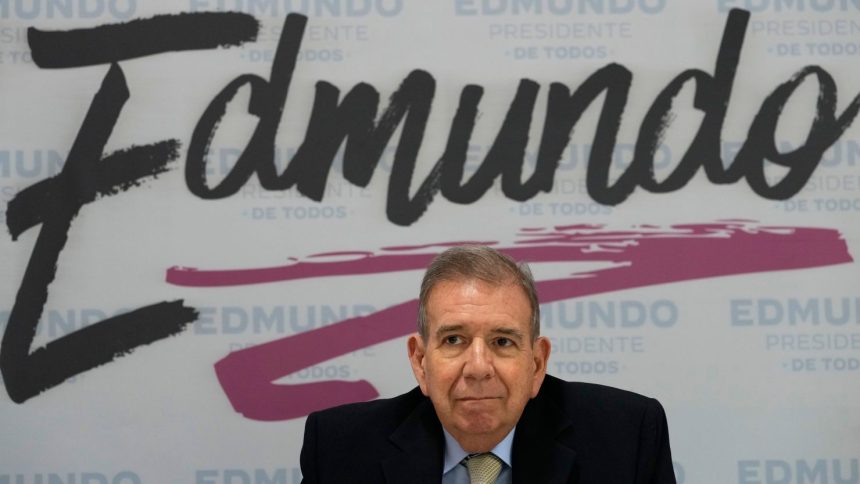 Edmundo González attends a meeting with women from different sectors of society, in Caracas, Venezuela, on June 11.