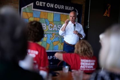 Sen. Bob Casey, D-Pa., speaks during a campaign event, Monday, July 1, 2024, in Scranton, Pa. (AP Photo/Matt Slocum)