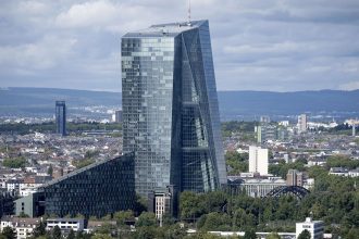 The European Central Bank building in Frankfurt, Germany, pictured on September 9, 2024.