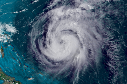 Hurricane Ernesto over the Atlantic Ocean on August 15, 2024.