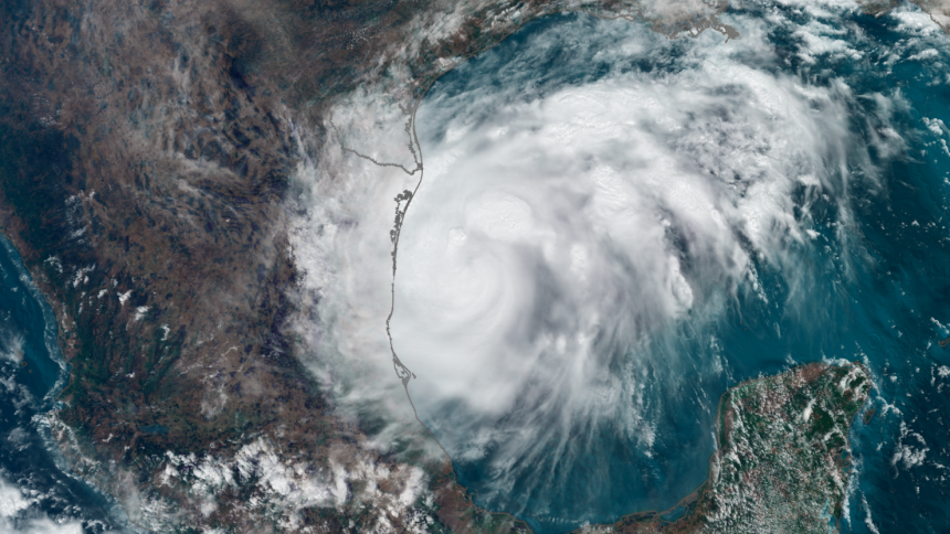 Tropical Storm Francine churned over the Gulf of Mexico Monday afternoon.