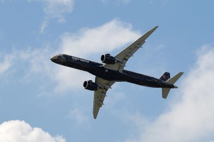 The Embraer E195-E2 is the larger of the E2 variants in Embraer's E-Jet family.