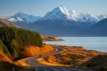 New Zealand's Southern Alps tower over the South Island.