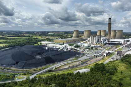 An aerial view of the Ratcliffe-on-Soar Power Station on July 4, 2023 in Nottingham, England. The plant is due to shut down on Monday.