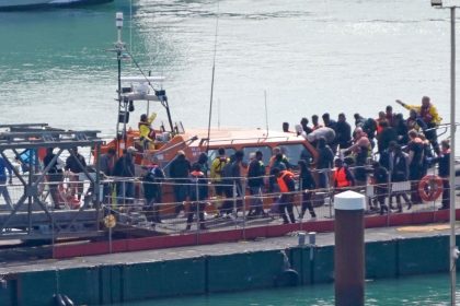 At least 12 people died when a boat capsized off the English Channel, on September 3. Authorities rescued 65 people, who were brought to Dover, Kent, southeastern England.