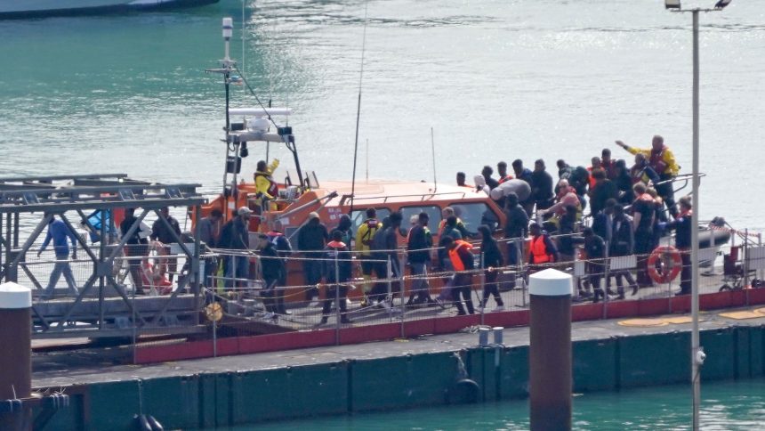 At least 12 people died when a boat capsized off the English Channel, on September 3. Authorities rescued 65 people, who were brought to Dover, Kent, southeastern England.