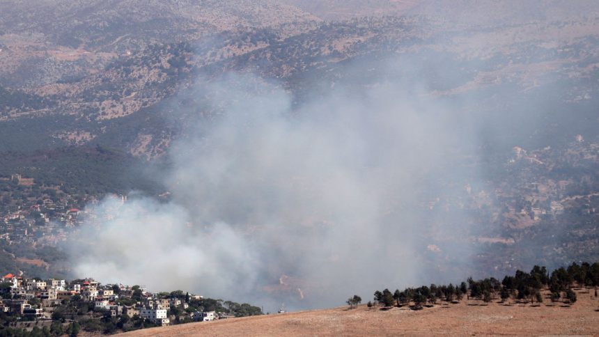 Smoke billows from the site of an Israeli airstrike on the outskirts of the southern village of Rachaya al-Fukhar on September 11, 2024. (Photo by RABIH DAHER / AFP) (Photo by RABIH DAHER/AFP via Getty Images)