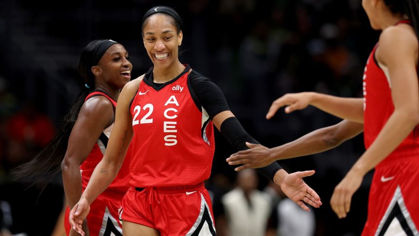 A'ja Wilson and the Las Vegas Aces are aiming to complete a historic three-peat.