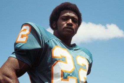 Miami Dolphins running back Eugene "Mercury" Morris helped the Dolphins to back-to-back Super Bowl titles in 1972 and 1973.