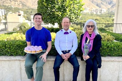 The picture posted on Instagram by Australia's embassy in Iran showed staff wearing purple and holding a plate of purple cupcakes.