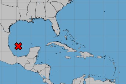 A tropical depression has a 90% chance of developing in the Gulf of Mexico over the next two days.