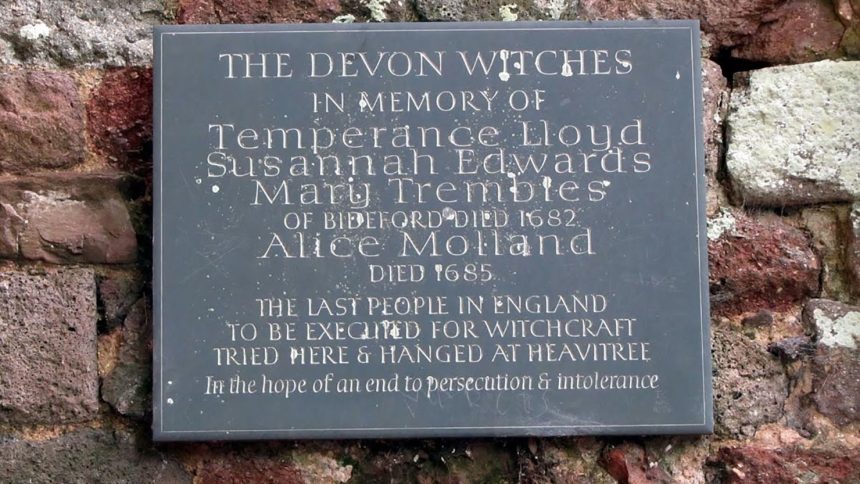 If Stoyle's theory is correct, the last women to be hanged in England as witches would be the "Bideford Three," who were executed in 1682.