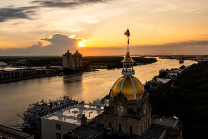 Low Country and Coastal Georgia: A Savannah sunrise in Georgia, one of Lonely Planet's regional picks for its Best in Travel 2025 list, an annual round-up of hot travel destinations.