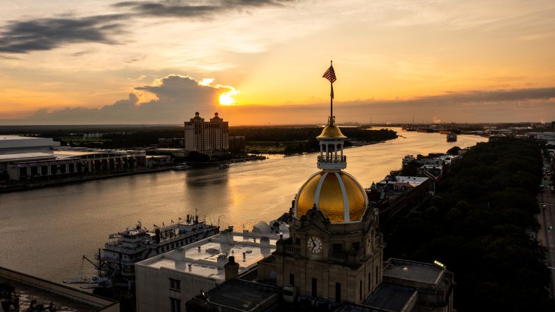 Low Country and Coastal Georgia: A Savannah sunrise in Georgia, one of Lonely Planet's regional picks for its Best in Travel 2025 list, an annual round-up of hot travel destinations.