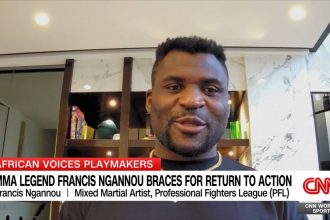 Francis Ngannou hasn’t been in the cage since defeating Ciryl Gane by unanimous decision in early 2022. That fight wound up being the Cameroonian’s last bout in UFC, as he left the company soon afterward. In early 2023, the former heavyweight champion signed with the PFL (Professional Fighters League). Ngannou had spent the past 18 months in the boxing ring And now he's back in MMA, with Ngannou facing Renan Ferreira in his PFL debut this weekend in Saudi Arabia, in the modestly named "Battle of the Giant: Brace for Impact". The 38-year-old remains supremely confident, as he's been telling World Sport's Patrick Snell.