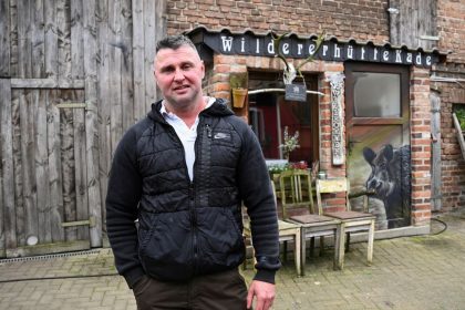 Michael Reiss pictured outside his shop in April.