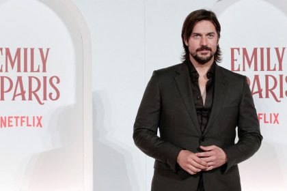 Lucas Bravo at the Italian premiere of Netflix's 'Emily In Paris' Season 4 in September.