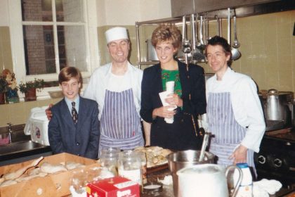 Diana, Princess of Wales and her son Prince William visit The Passage, London charity which supports people living on the street on December 14, 1993 in this handout image.