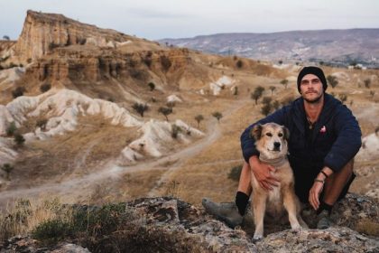 Inseparable duo: Tom Turcich, from New Jersey, and his dog Savannah spent seven years walking around the world together. But life changed forever after they returned.