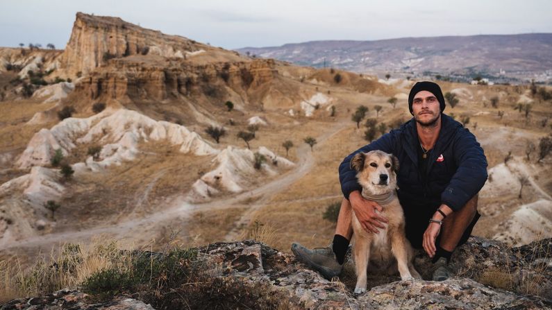 Inseparable duo: Tom Turcich, from New Jersey, and his dog Savannah spent seven years walking around the world together. But life changed forever after they returned.