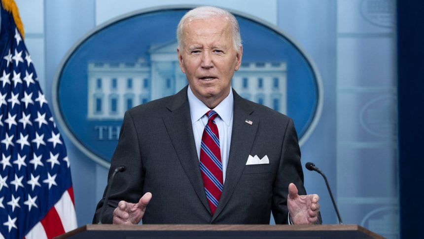 President Joe Biden speaks at the top of the daily briefing at the White House in Washington, Friday, Oct. 4, 2024. (AP Photo/Ben Curtis)