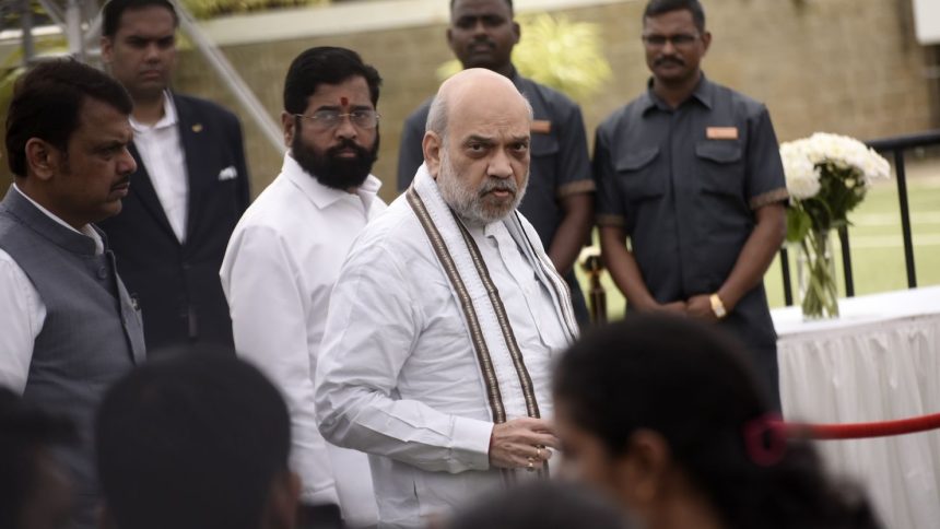 India's Home Minister Amit Shah is seen in Mumbai, India, on October 10, 2024.