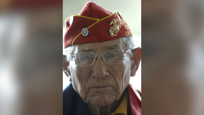 Navajo Code Talker John Kinsel Sr. listens as his comrades speak of their WWII experiences on August 14, 2007, in Window Rock, Arizona.