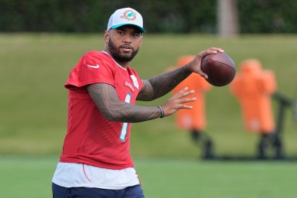 Miami Dolphins quarterback Tua Tagovailoa practiced for the first time in more than a month.