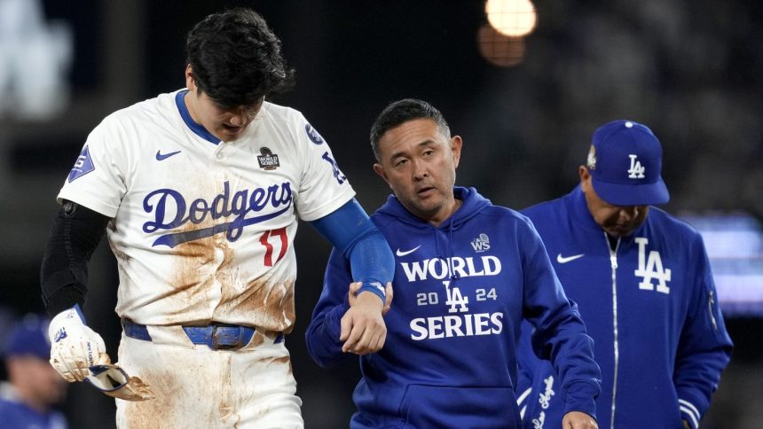 Los Angeles Dodgers' Shohei Ohtani will play in Game 3 of the World Series.